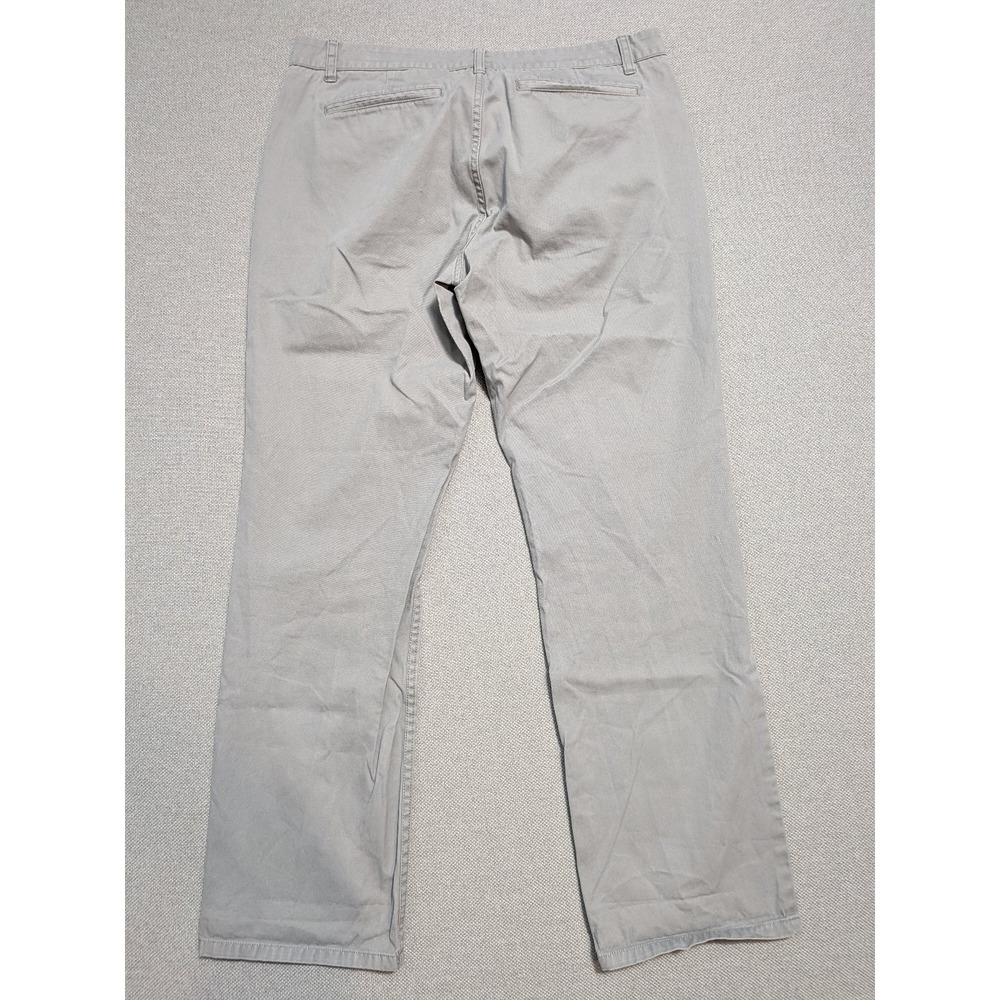 BONOBOS Mens Pants Gray / Tan 33x30 Straight Leg Chino Breathable Pockets 100% - Picture 3 of 8